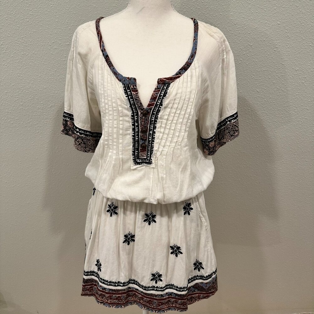 Free People Meet Me In Marfa Dress - Size Small - boho pintuck blouse pockets